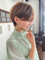 ハルキミナト メゾン(HM MAISON)&nbsp;30代40代50代耳かけショート前髪なしハンサムショートカット