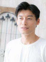 モッズヘア メン 南越谷南口店(mod's hair men) アップバング刈り上げブラックビジネス清潔感ショートa南越谷
