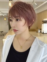 バベル 西宮(BABEL)&nbsp;小顔ショートカット/ダブルカラー/ペールピンク