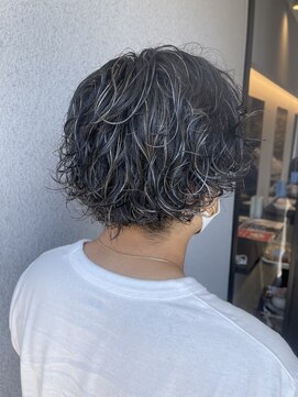 パウダーヘアー(powder hair) メンズ パーマ ハイライト