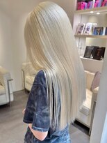 4654グレーベージュシルキーベージュ艶髪韓国ヘアレイヤーロング