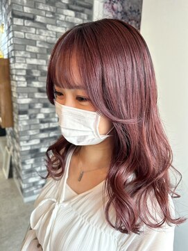 プリームヘアーホワイト(Pleame hair WHITE) ピンクカラー