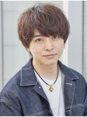 アイドルヘアスタイル ブラウンカラー+メンズマッシュ