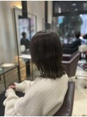 グレージュカラーダブルカラーハイライトケアブリーチ
