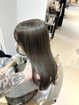 ロエ 恵比寿 代官山(ROE) グレージュマチルダボブインナーグレージュ前髪　髪質改善