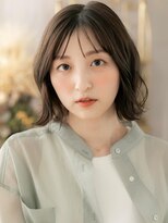 カバーヘア ブリス 上尾西口店(COVER HAIR bliss)&nbsp;外ハネアッシュグレージュ小顔クセ毛風ボブa上尾20代30代40代