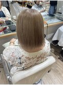 ハイトーン ミルクティーベージュ &nbsp;ケアブリーチ 切りっぱなし