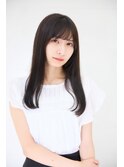 ロング×ストレート×顔まわり