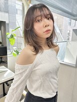 オグジュアリー 表参道(aux.)&nbsp;ミディアムレイヤー×ブラウンベージュ