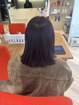 ファースト 仙台店(first) 黒髪 ボブルフ ネビージュ 小顔 ワンレン 髪質改善 前髪