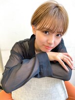 ロシェ 横浜店(loche)&nbsp;耳かけ丸みショート×くびれヘア×マロンベージュ[横浜駅]