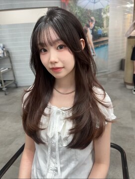 ボタン ハカタ(VOTAN hakata) ◎ 暗めカラー/前髪/顔まわりカット/ブラウンベージュ/博多 ◎