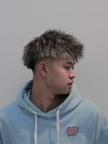 ルーストデラックス 京都河原町三条(ROOST dx)&nbsp;MEN'S HAIR/ホワイトハイライト/ツイストジェット