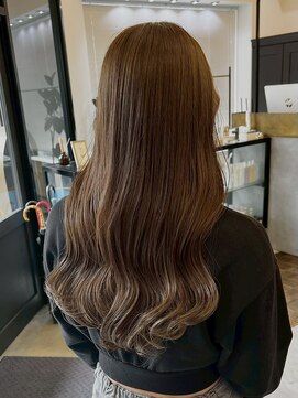 ヘアーアイスカルテット(HAIR ICI QUARTET) ブリーチなし×ラベンダーベージュ◎大人可愛いふんわりロング