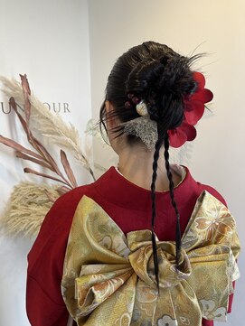 アンジュール 成人式ヘアセット