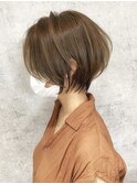 40代50代60代 ショート白髪ぼかし絶壁解消似合わせ　安