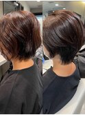 50代ミセス 髪質改善ストレートショートカット