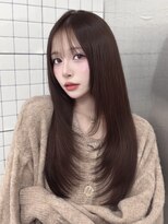 ロムーク 表参道(LOMKH)&nbsp;韓国ロングレイヤーカット顔周りシールエクステ春ハッシュカット