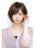 ショートボブ/20代/30代/40代/ワンカール/くびれヘア/小顔
