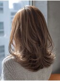 ミディアムレイヤー×白髪ぼかしカラー30代40代50代60代