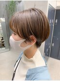 マッシュショート、アッシュブラウン、ベリーショート