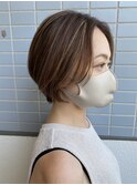 大人のハイライトカラー×ハンサムショート