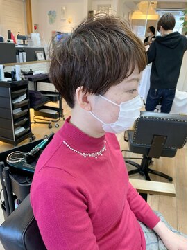 オーシャン(Ocean) [OCEAN Hair&Life藤原純] 分け目なしオン眉ショート☆