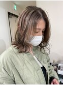 福岡天神/シークレットハイライト/細めハイライト/くすみカラー