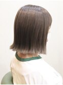 艶髪外ハネボブ/アッシュブラウン