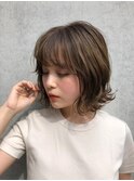 切りっぱなしふわふわボブ