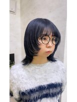 イル(iLu.)&nbsp;レイヤーカット/ネイビーブルー