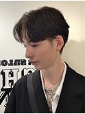 外国人風毛流れセンターパート