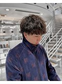 刈り上げない マッシュ 波巻きパーマ
