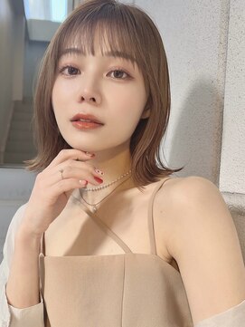 ミンクス渋谷スマートサロン(MINX shibuya smart salon) ショート 姫カット ダークアッシュ 魅力倍増カール シアーカラー