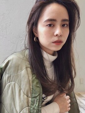 アンドレイ 表参道(andrey) デザインカラー/レイヤーカット/ウェットヘア/オリーブベージュ