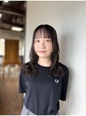 姫カットと顔周りレイヤーとワイドな前髪