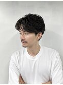 フェザーパーマ/毛流れパーマ/センターパート/眉毛カット