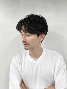 ロフティー 清澄白河(LOFTY) フェザーパーマ/毛流れパーマ/センターパート/眉毛カット