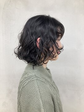 トオ(TOH) レイヤーボブナチュラルパーマ顔まわりレイヤーニュアンスパーマ