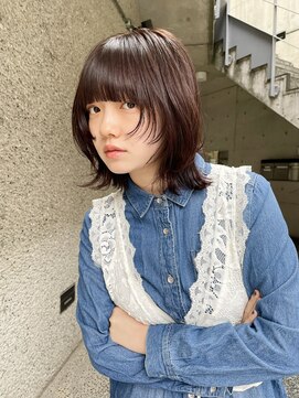 メゾンアクア 表参道(Maison ACQUA) ◎外ハネボブボブウルフワイドバングイメチェンヘアスタイル