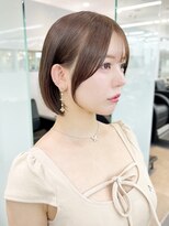 アイティーバイアルバム 藤沢店(IT by ALBUM)&nbsp;暗めカラーショートボブミルクティーオリーブベージュ_F40122