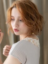 カバーヘア ブリス 上尾西口店(COVER HAIR bliss)&nbsp;□ハイトーンカラー透明感オレンジベージュ404-3上尾20代30代