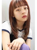 20代30代◎冬カラー◎オレンジベージュ×ロングレイヤー