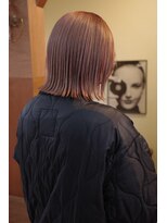 チャプター 問屋町(chapter)&nbsp;髪質改善切りっぱなしボブ外はねボブヘイリーボブピンクベージュ