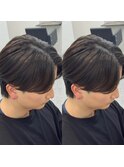 曲がる縮毛矯正センターパート