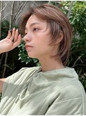 ナチュラルショートウルフ × レイヤーボブ