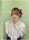 リボンヘア/立体リボン/ヘアメ/横浜ヘアメ