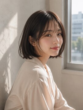 グロウ 赤羽(grow) シースルーバングミディアムボブ
