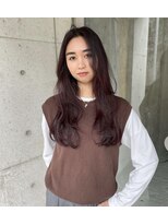 クラン調布北口店(CLAN)&nbsp;ボルドーブラウンのゆる巻きロング｜調布