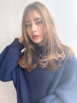 アルバム 銀座(ALBUM GINZA)&nbsp;ナチュラルロング_アッシュブラウンネオウルフ外ハネボブ_67125